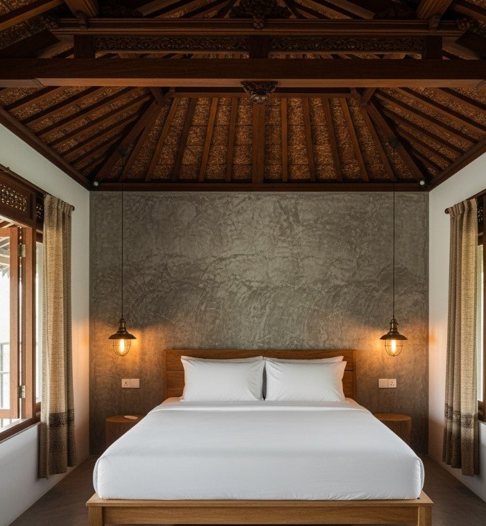 Kamar Tidur Rumah Joglo Minimalis