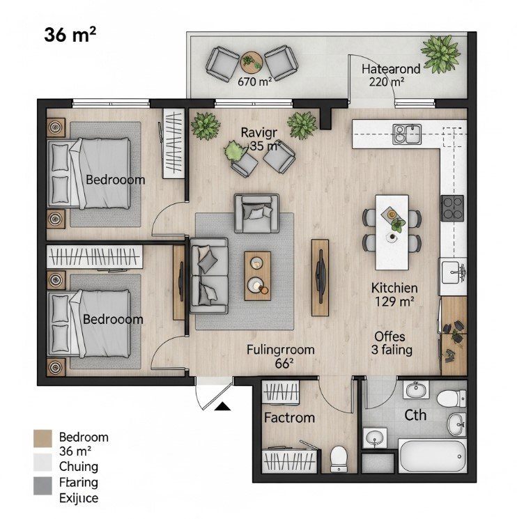 Desain Interior Rumah Type 36 Agar Terlihat Luas