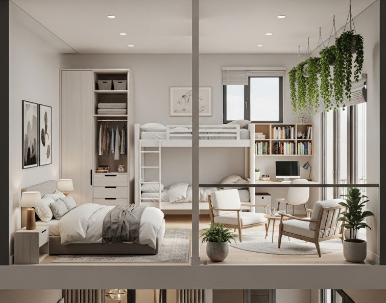 Desain Interior Lantai 2 Area Privat yang Nyaman