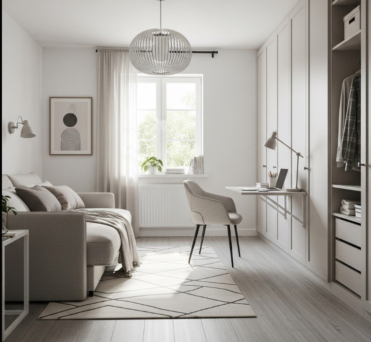 Desain Interior Rumah Minimalis 2 Lantai Kamar Tamu Serbaguna