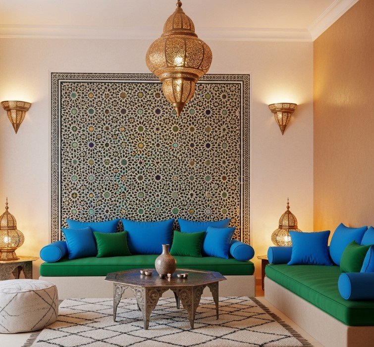 Desain Interior Rumah Ruang Tamu Ala Maroko