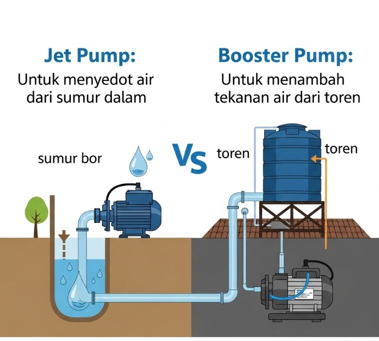 Ganti Jet Pump atau Booster Pump