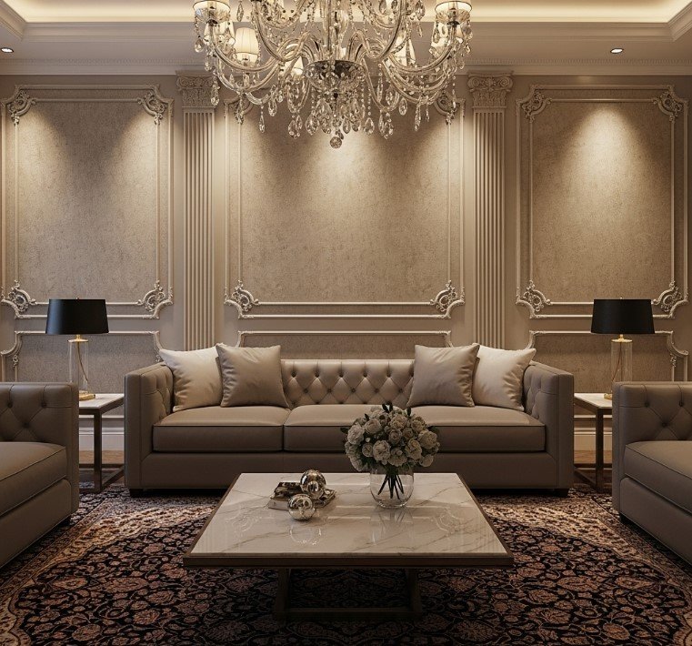 Interior Mewah di Ruang Tamu