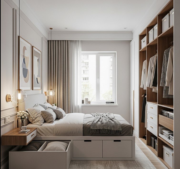 Kamar Tidur Sempit Tapi Lega